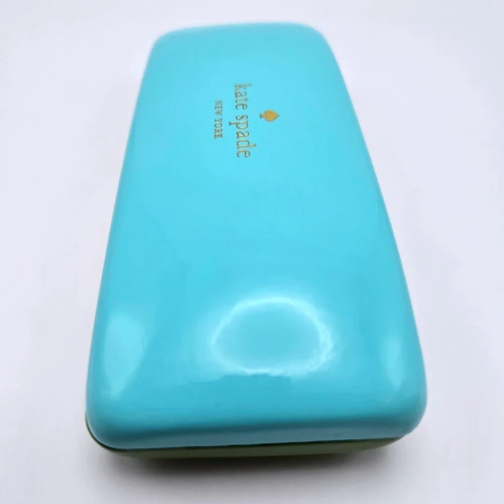 Kate Spade New York‎ Turquoise Blue and Green Hard Clamshell Eyeglasses Case